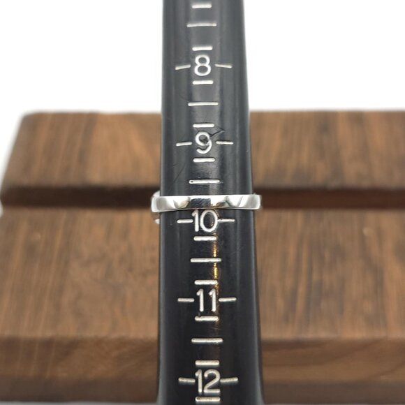 Size 9.75 Sterling Silver Rainbow Cubic Zirconia Gem Ring A922 - Picture 7 of 9